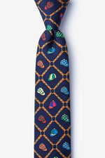 Bits and Caps Silk Skinny Necktie