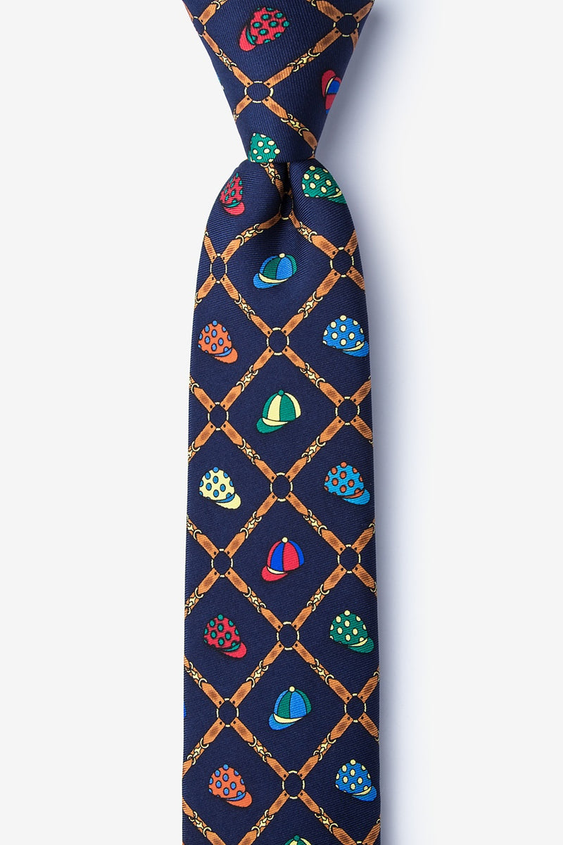 Bits and Caps Silk Skinny Necktie