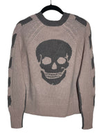 V-Neck Skull Sweater - 360 Cashmere