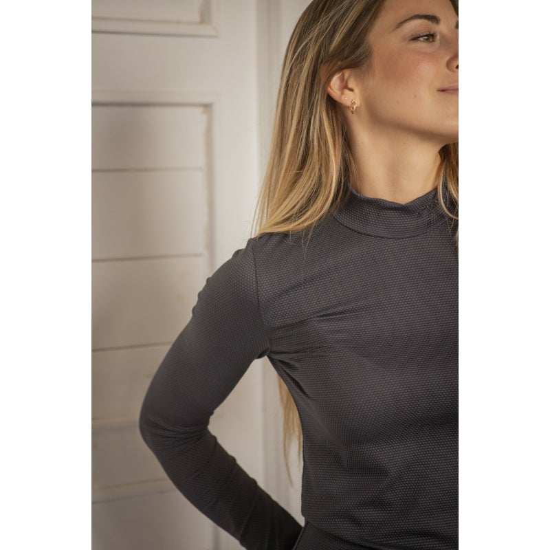 Tutty Long Sleeve Mock Neck Shirt