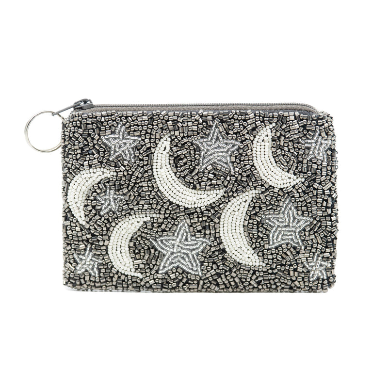 Hand Beaded Stars and Moons Coin Purse
