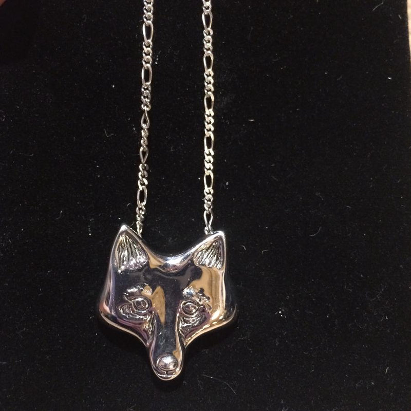 Sterling Fox Mask Chain Necklace