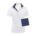 Sadie Jr 37.5 Short Sleeve Show Shirt - Navy Hearts - Girls