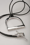 Large Sterling Silver Stirrup Necklace Michel McNabb