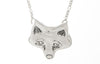Sterling Silver Fox Mask Necklace Michel McNabb