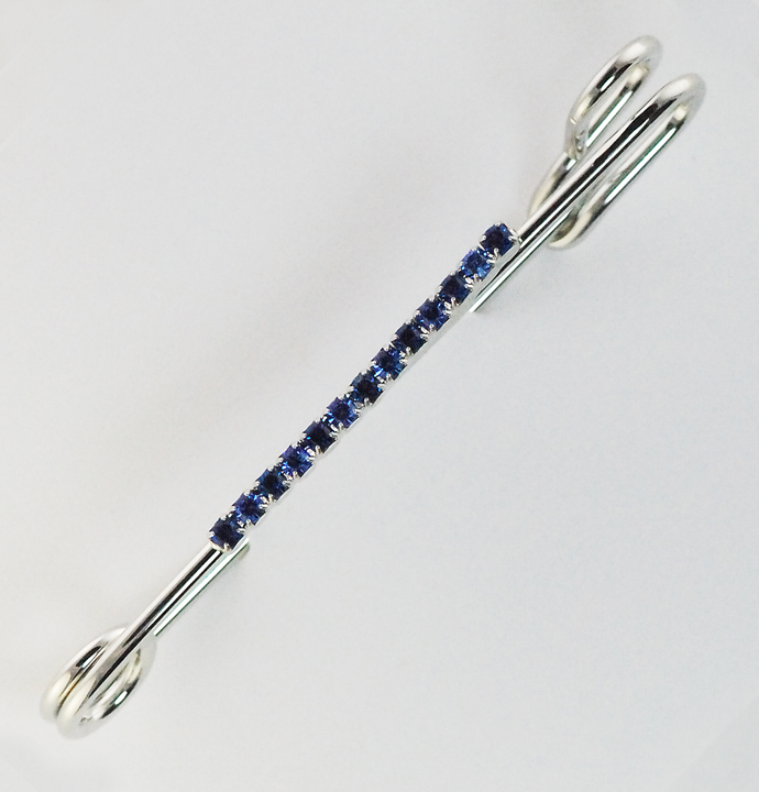 Sapphire/Capri Blue Rhinestone Strip Stock Pin