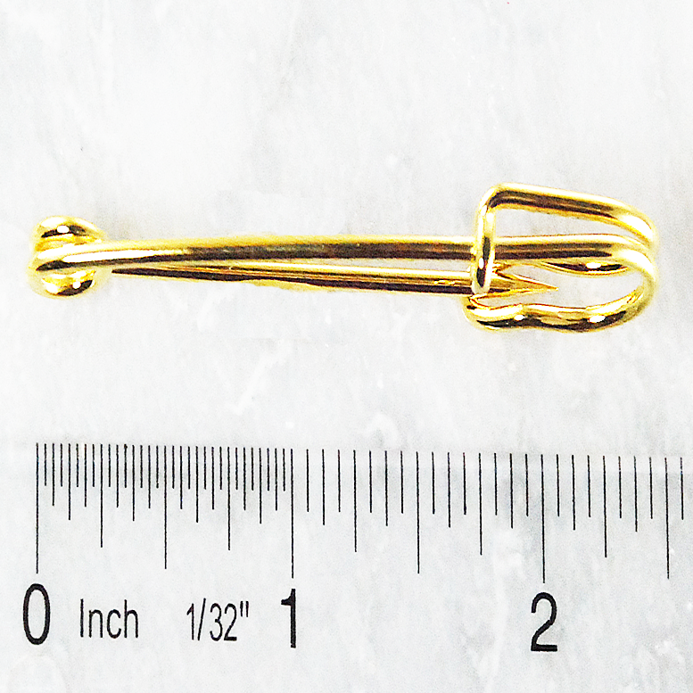 Steel shank stock pin gold
