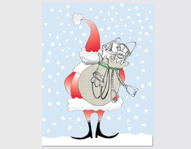 Santa with Bag of Tack - Boxed Christmas Cards