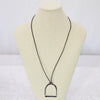 Large Stirrup on Leather Necklace