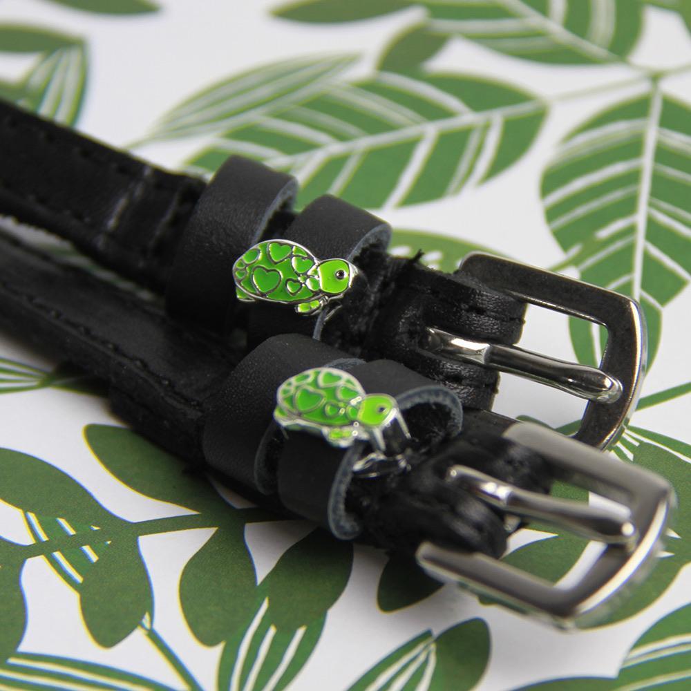 Mane Jane spur straps with turtle charms