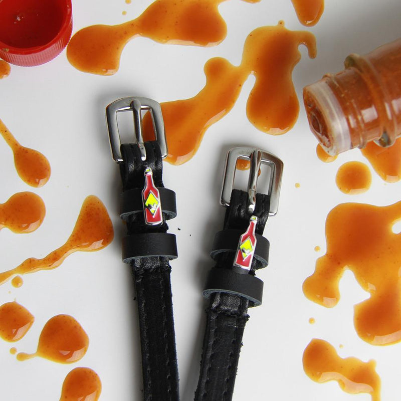 Mane Jane spur straps with hot sauce charms